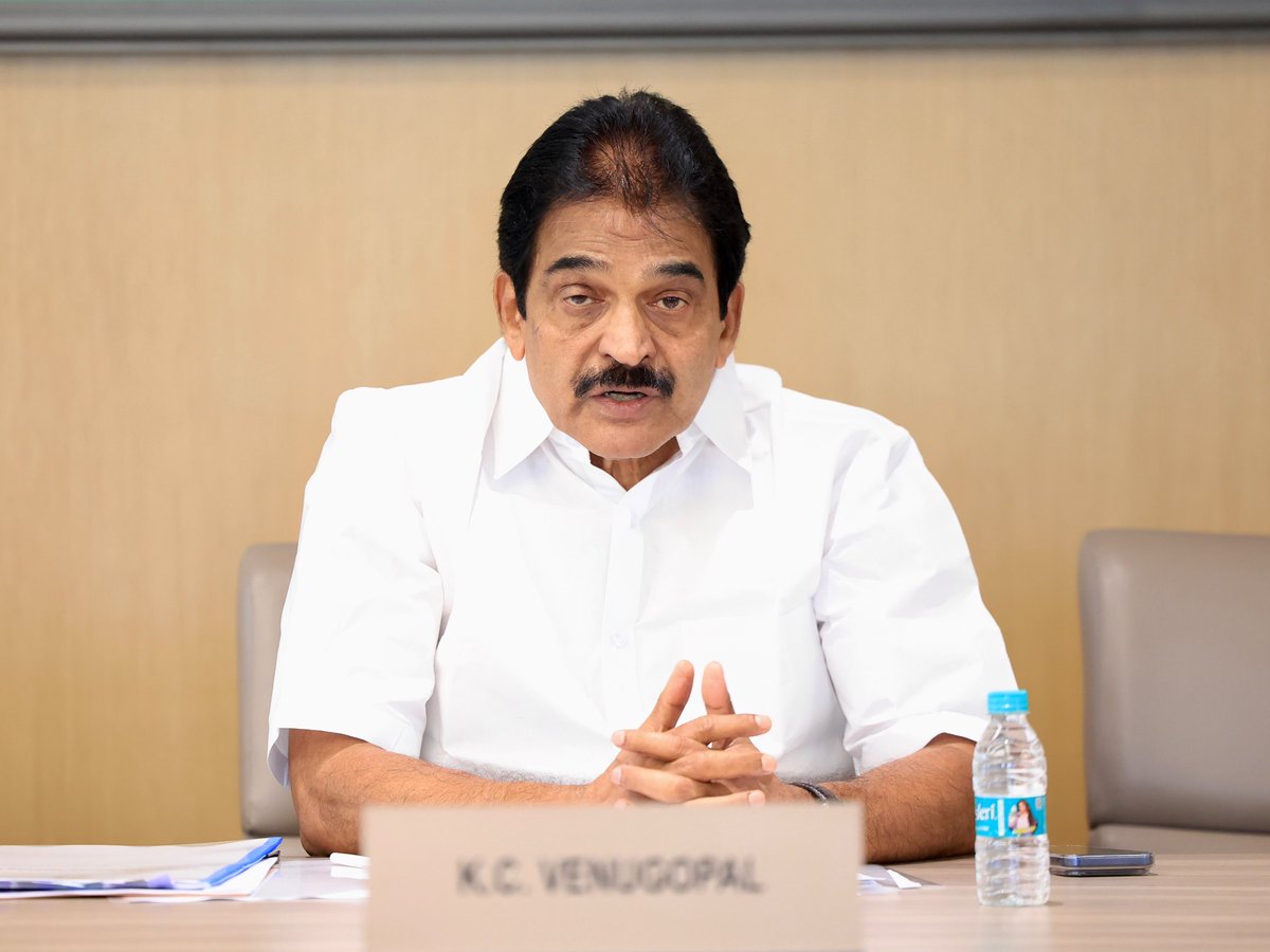 kcvenugopalmp's tweet photo. Today, Hon’ble INC President Sh. Mallikarjun @kharge ji and LOP Sh. @RahulGandhi ji held a crucial meeting with AICC General Secretaries, In-Charges, PCC Presidents and Frontal Heads to plan our next phase of protests against Gyanesh Kumar and the BJP's mega Vote Chori exercise.

Since the latest revelations, we have held state and district-level protests across India on this issue. As part of our next phase, over the next 2 months from 10th October to 26 November, AICC and PCCs will hold press conferences and protest marches at the block, district and state level as part of the Vote Bachao - Desh Bachao campaign: 

10 - 20th Oct: Block-Level Marches culminating at SDM offices

25 Oct - 25 Nov: Village Chaupals in every village, where our workers will explain Modi-Shah's modus operandi of Vote Chori, and village leaders and heads will be invited. BLAs, our Vote Rakshaks, will have the task of identifying every voter deleted unfairly and ensuring their re-enrollment. 

Nov 1st - INDIA Bloc Mega Rally at Ram Leela Maidan, New Delhi. 

Nov 25-26: Congress’ Delhi Chalo vehicle rally culminating in Delhi on Constitution Day, Nov 26.

Our fight is to the finish. We will keep fighting on the streets until Gyanesh is removed, arrested and prosecuted.