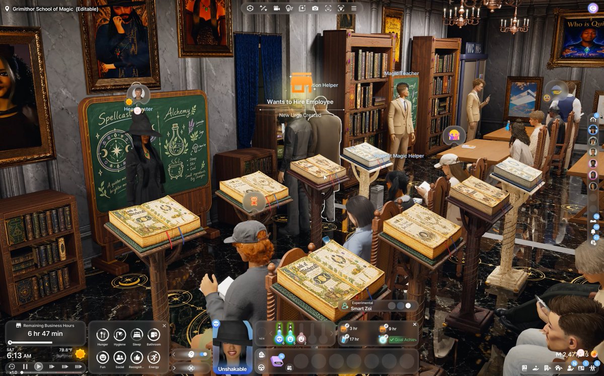 inZOIDailyNews's tweet photo. Class is officially in hex-sion!  Major shoutout to @InzoiAgeOfMagic for going far beyond what anyone ever expected with this magic mod for inZOI.

The latest update, Coven & Schools of Magic, is out today and brings:

✨Functional Magic Schools
✨Improved Potion Shops 
✨Major Demon System update 
✨Wizard Robes and Witch Hats 
✨A Coven System 
✨And more!

#inzoi #occult #mods