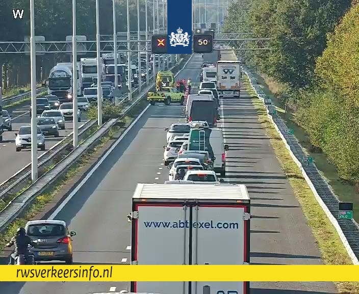 Ongeval op de A58 voor Moergestel