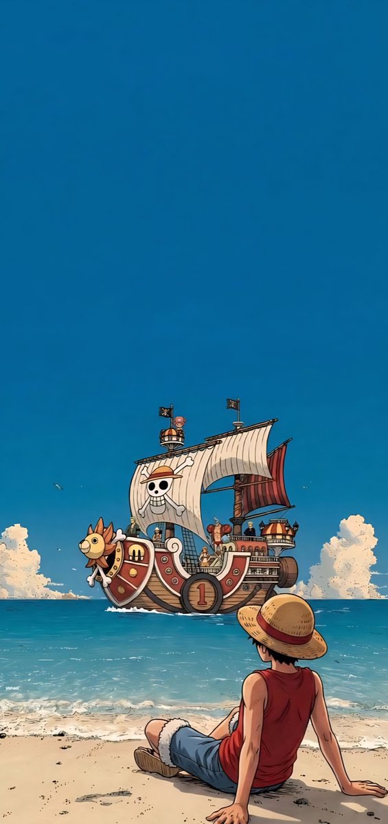 glitchyhub's tweet photo. "We are setting sail! To the New World!" 👒🚢✨
A breathtaking One Piece adventure on your phone screen! Luffy and the Thousand Sunny wait for no one. 🌊🍖
📲 Save &amp; Bookmark this post to upgrade your lock screen!
#OnePiece #ThousandSunny #PhoneWallpaper https://t.co/ibBa3Lhdi0