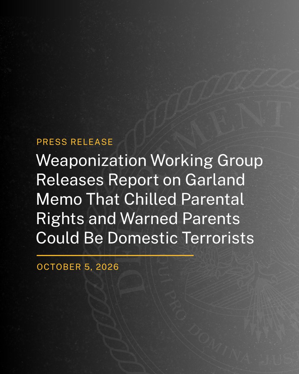 TheJusticeDept tweet picture