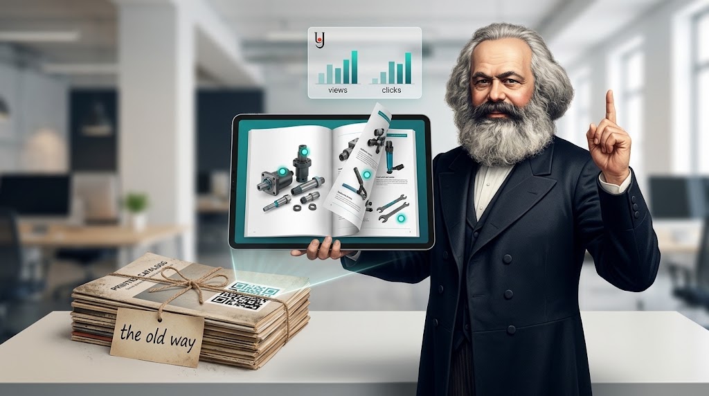 eywora_app's tweet photo. The printed catalog was alienated from the shop. Eywora unites them: PDF in, flipbook out. Every page clickable, every view counted, QR code for print. No agency needed.
https://t.co/iMVSJng5i7
K. Marx, probably 📖
#Eywora #Flipbook #eCommerce #shopware #woocommerce #shopify https://t.co/V7kYXDpwqw