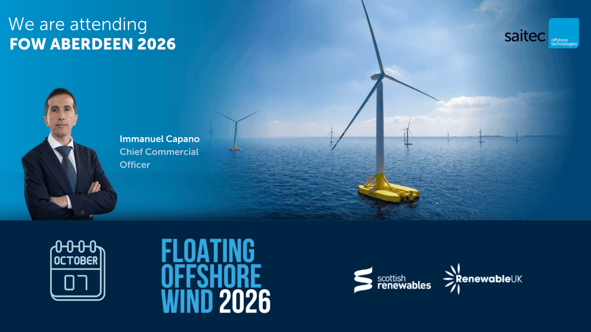 saitecoffshore's tweet photo. 🏴Back to Aberdeen for Floating Offshore Wind 2026 (7-8 Oct.) After recently unveiling the latest evolution of our SATH technology, Immanuel Capano will be there to share how we are helping move floating wind towards commercial-scale deployment #floatingwind #offshorewind https://t.co/dkLP6ik19K