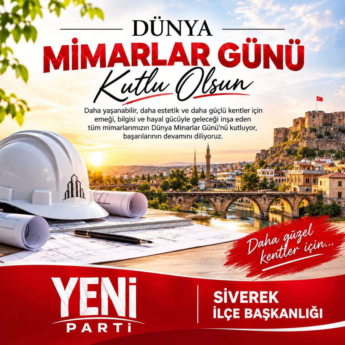 AdnanTuysuzz's tweet photo. Kentlerimizin geleceğini tasarlayan, estetik ve işlevselliği buluşturan tüm mimarlarımızın Dünya Mimarlar Günü'nü kutluyorum https://t.co/AqFkCYded1