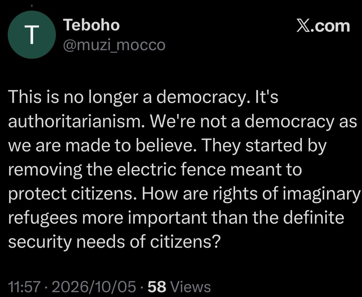 JacintaNgobese's tweet photo. Can’t believe we are in this mess and some people think it’s normal https://t.co/7LbmnvT3Wj