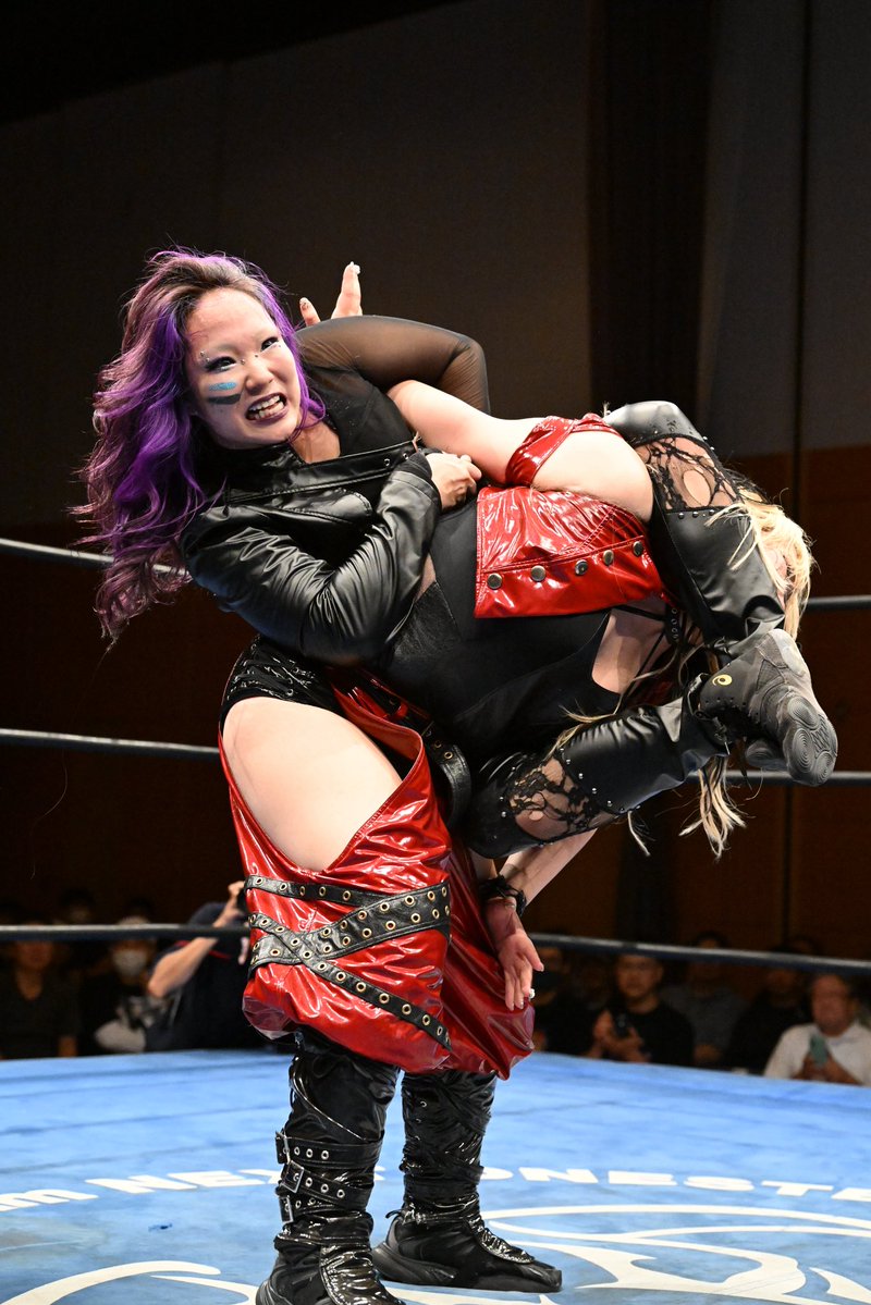 shawncapture's tweet photo. 【#ご縁の国しまねpw 〜松江2026〜 試合結果】

📅10/4(日)15:00
🏢島根・松江テルサ(テルサホール)

第4試合 30分1本勝負

〇青木いつ希＆鈴季すず(15:30 ジャパニーズオーシャン・バックドロップ・ホールド)Maria●＆RIKO

 #マーベラスプロレス #STARDOM #ショーンキャプチャー https://t.co/mD9kOX5WSw