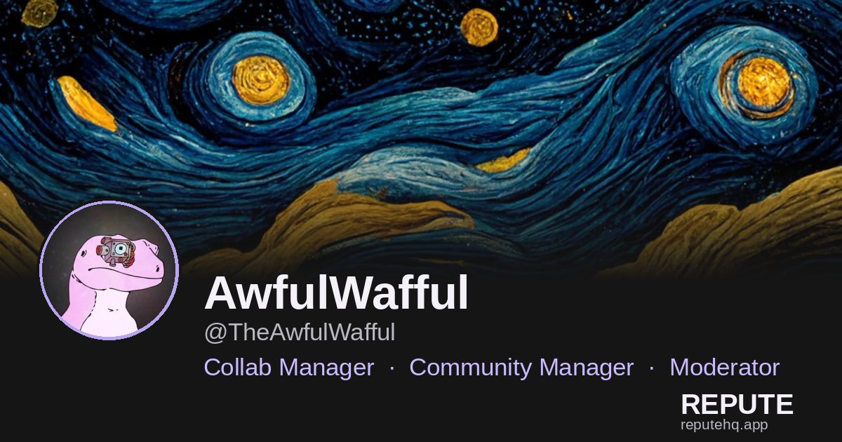 ReputeHQ's tweet photo. @TheAwfulWafful is now on Repute.

Work speaks louder when people can verify it.

Build your Web3 reputation.
Join Repute for free — link in bio. https://t.co/OWIujjXywA