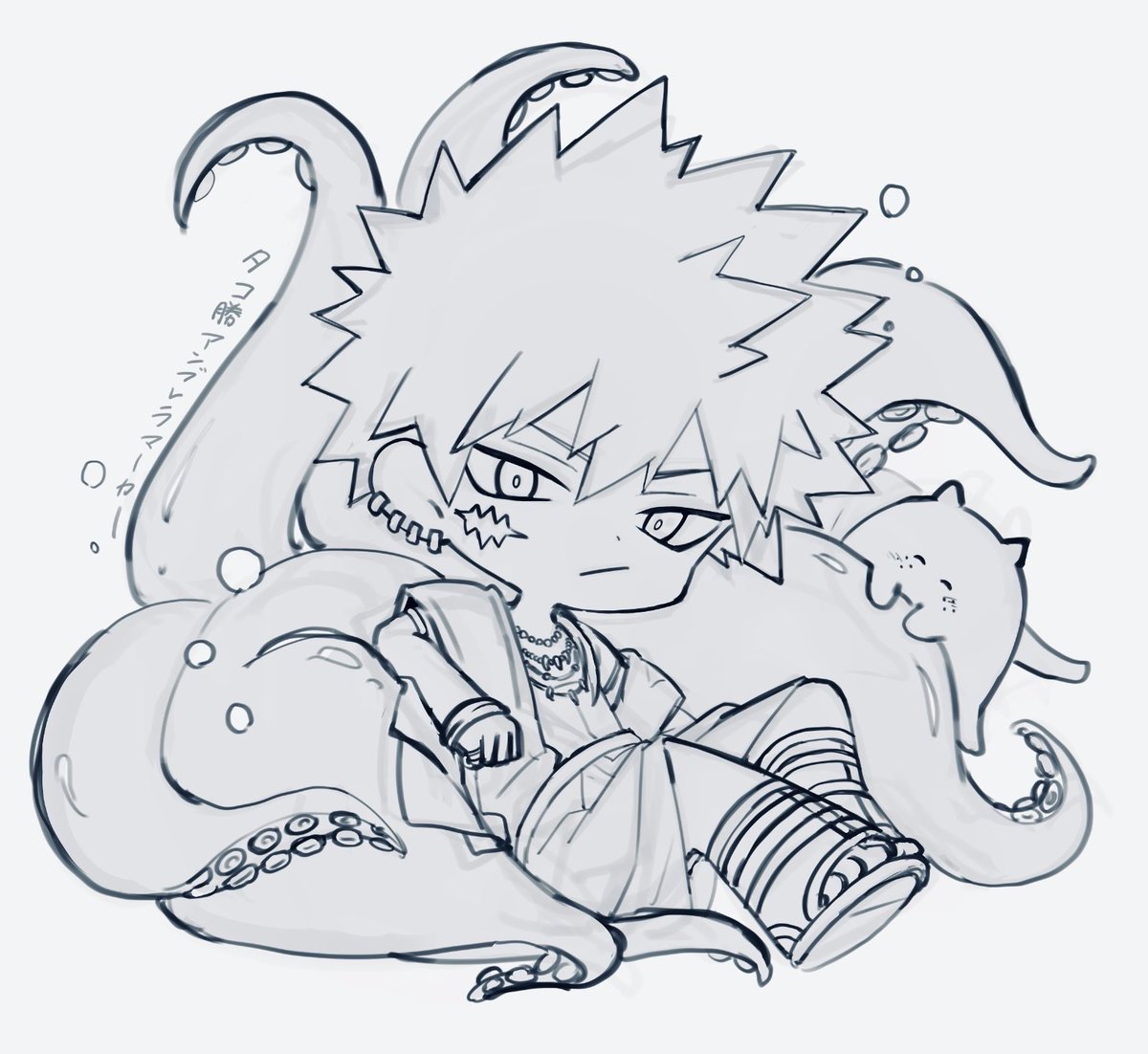 comacomaVlog's tweet photo. 🐙💥ラフ https://t.co/WpLRTj95gt