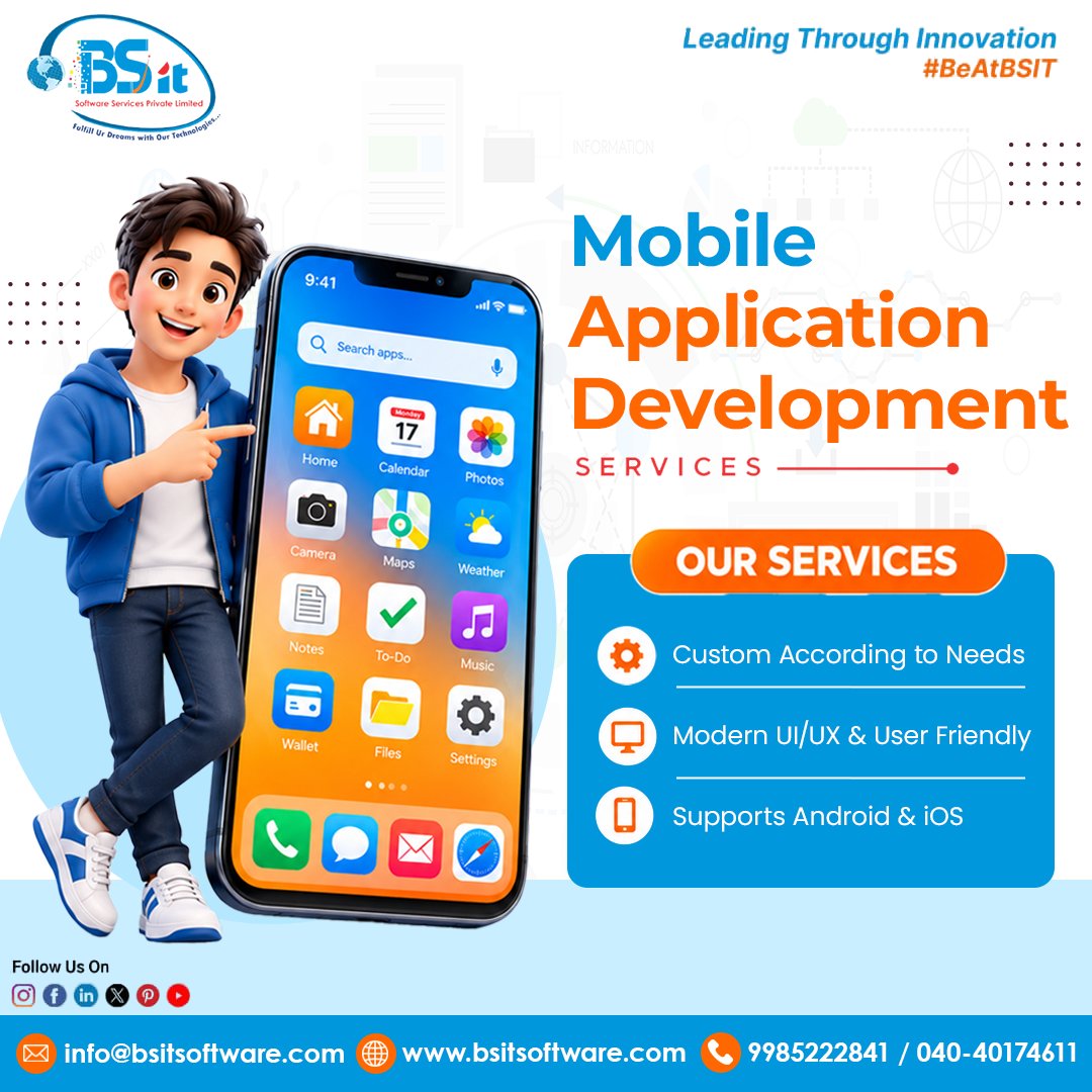 bsitsoftware's tweet photo. Build a mobile app around your business needs. 📱

At BSIT Software Services, we build custom mobile applications with modern UI/UX and support for Android and iOS.

From new app ideas to existing products, we focus on practical, user-friendly solutions.

Have an app idea? Let’s build it.

#BSIT #MobileAppDevelopment #AppDevelopment