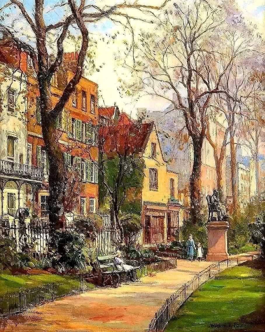 fraveris's tweet photo. "A Walk in the Park"  

by the British artist William Edward Fox 

1872 - 1948 https://t.co/MuwduFE3j6