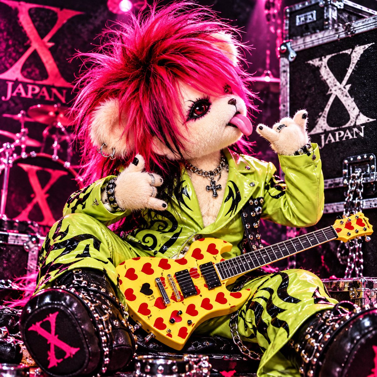 hide722yu's tweet photo. hideをイメージした、くま🧸ちゃん(*´罒`*)

 #hide
 #くま
 #画像どうぞ https://t.co/hPvcNXnk6j