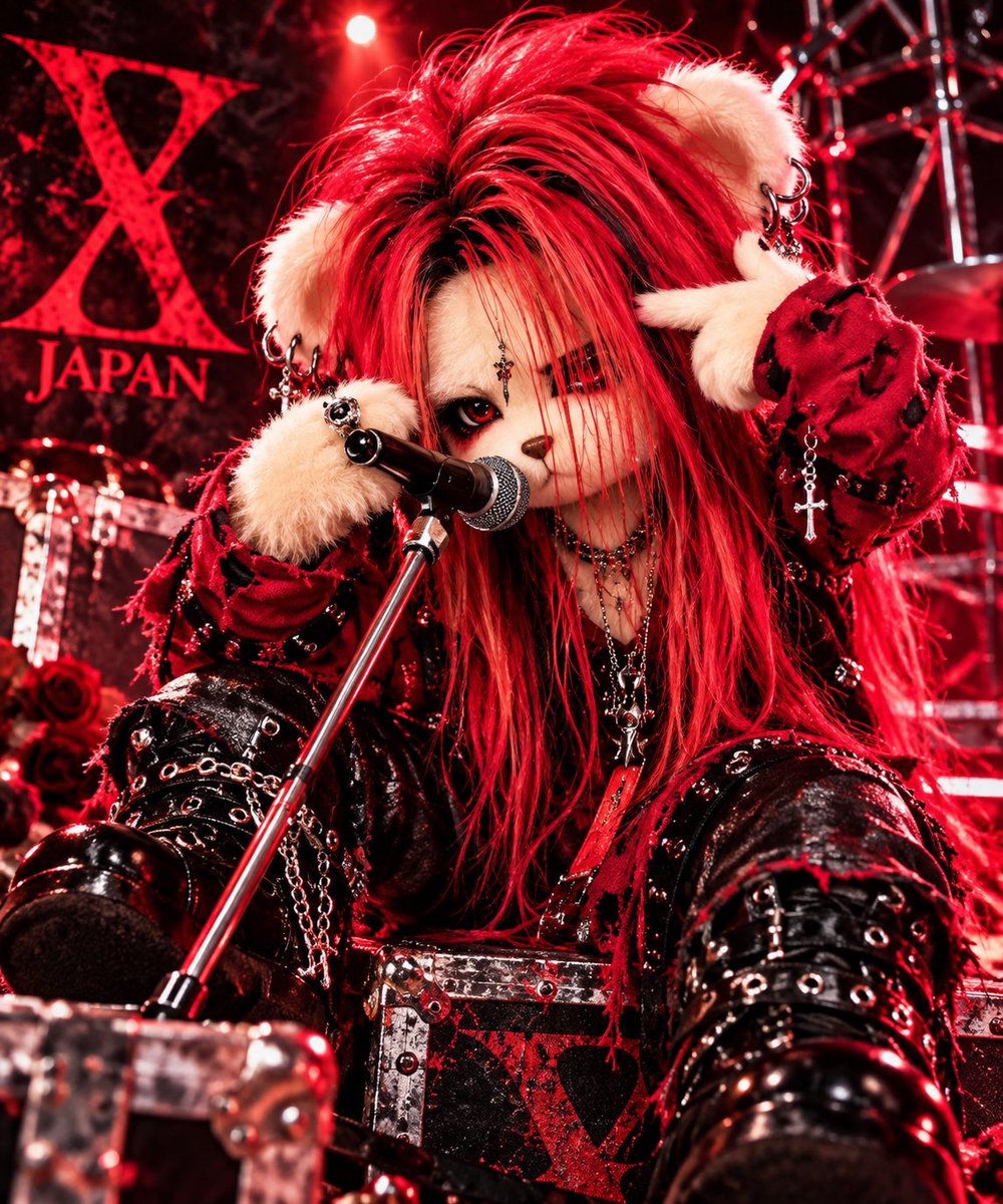 hide722yu's tweet photo. hideをイメージした、くま🧸ちゃん(*´罒`*)

 #hide
 #くま
 #画像どうぞ https://t.co/hPvcNXnk6j