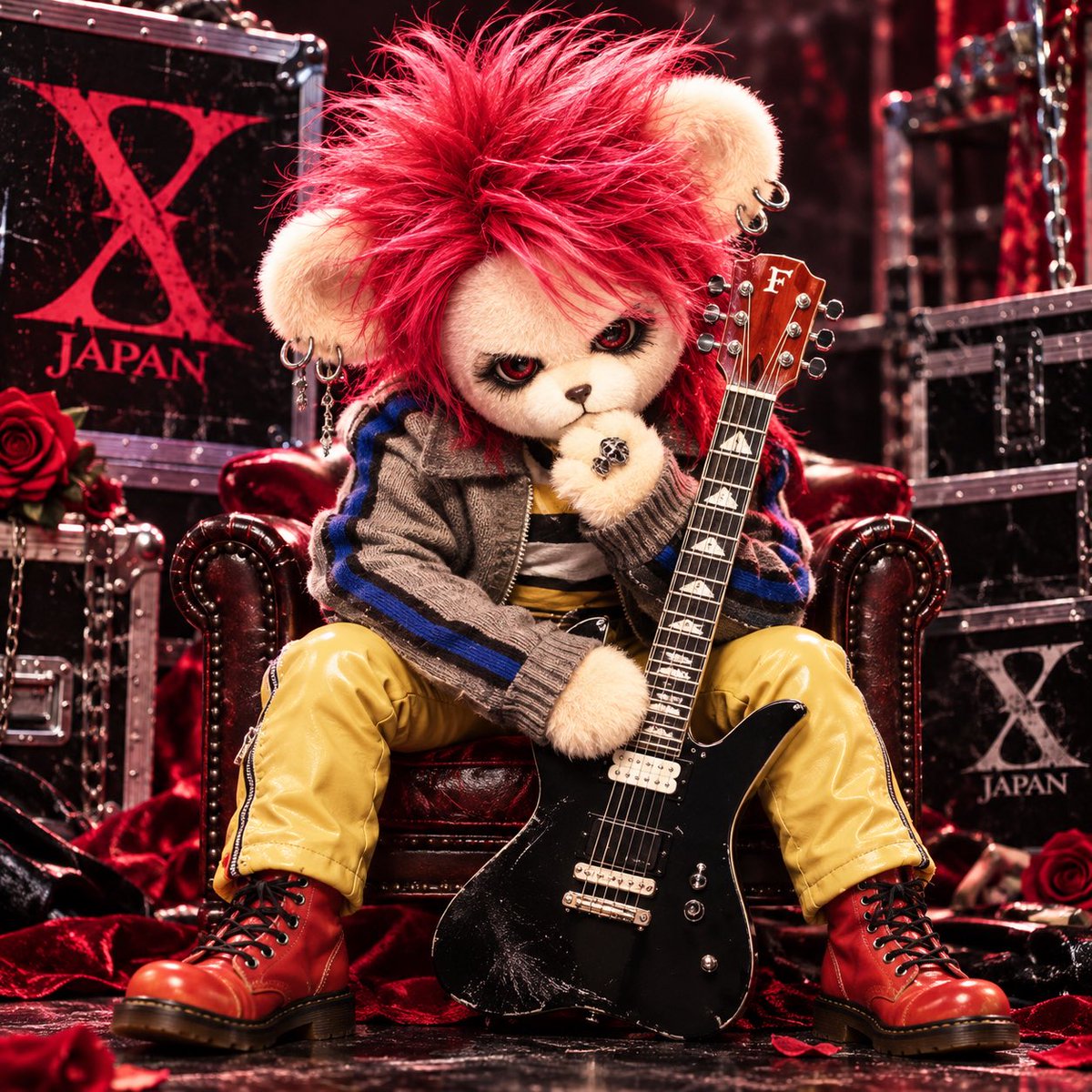 hide722yu's tweet photo. hideをイメージした、くま🧸ちゃん(*´罒`*)

 #hide
 #くま
 #画像どうぞ https://t.co/hPvcNXnk6j