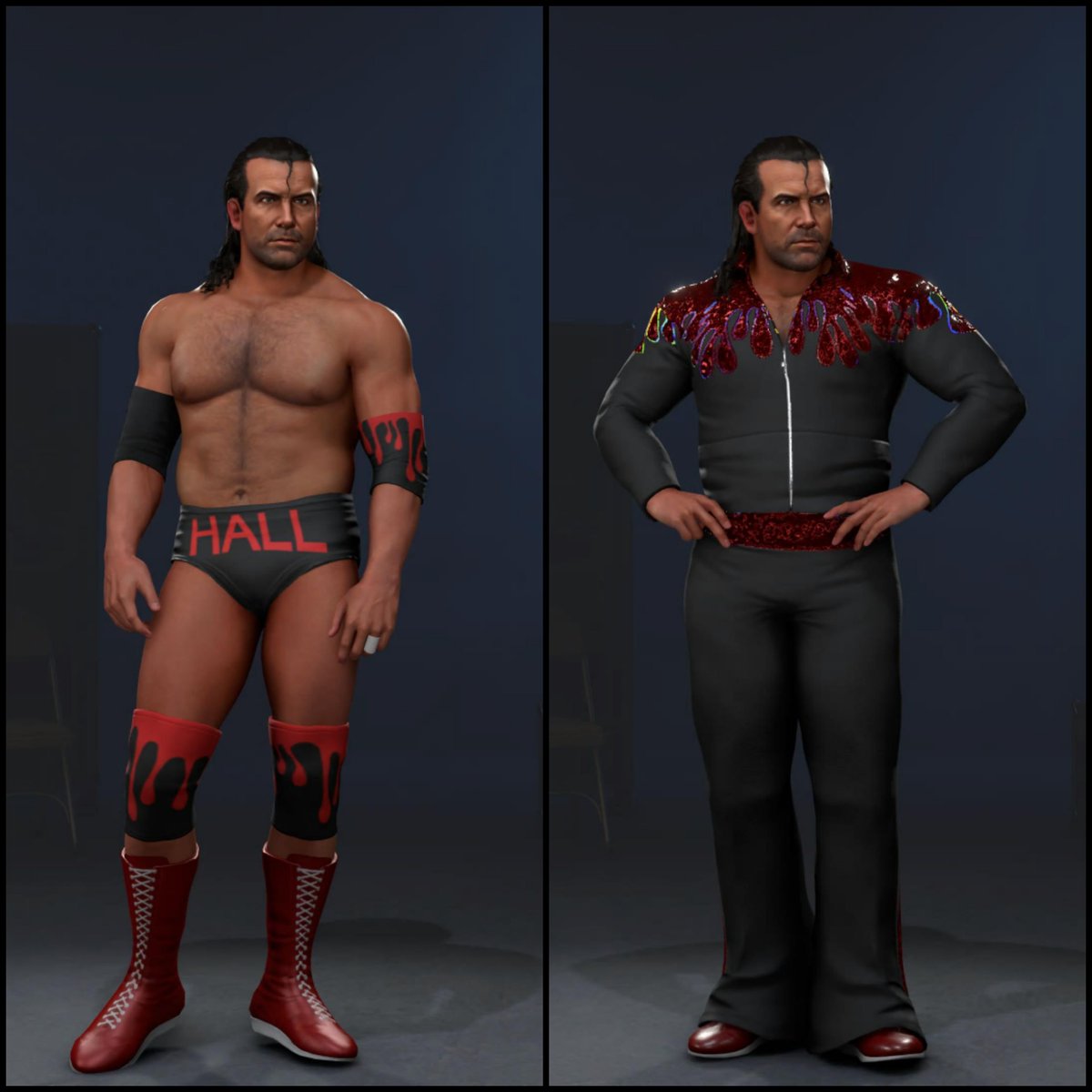 KRadiation's tweet photo. TNA era Scott Hall availablw online on #WWE2K26 for consoles.  
Includes custom render. 
Moveset by @The_SkyFactor

TAGS  KRAD  2KG https://t.co/NUOFRGAojQ