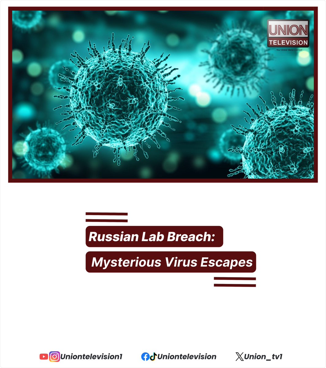 Union_tv1's tweet photo. An investigation is underway in Siberia after a 28 year old laboratory technician, identified as Darya Shipilova, died...
See Story
https://t.co/0YpLPw9Ft7
#UnionTelevision #BreakingNews #RussiaLabLeak #BiohazardAlert #PublicHealth
Like @Union_tv1 on X https://t.co/ND9j9LmfCf