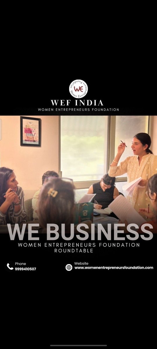 WEF_India's tweet photo. WE Business Roundtable — a space for meaningful conversations, powerful connections, shared learning, and new opportunities. 🤝
Let’s Connect • Learn • Collaborate • Grow. 🌱
#WEFIndia #WomenEntrepreneurs #BusinessRoundtable #WomenInBusiness #Networking #WomenEmpowerment https://t.co/8Hf9ydLNjk