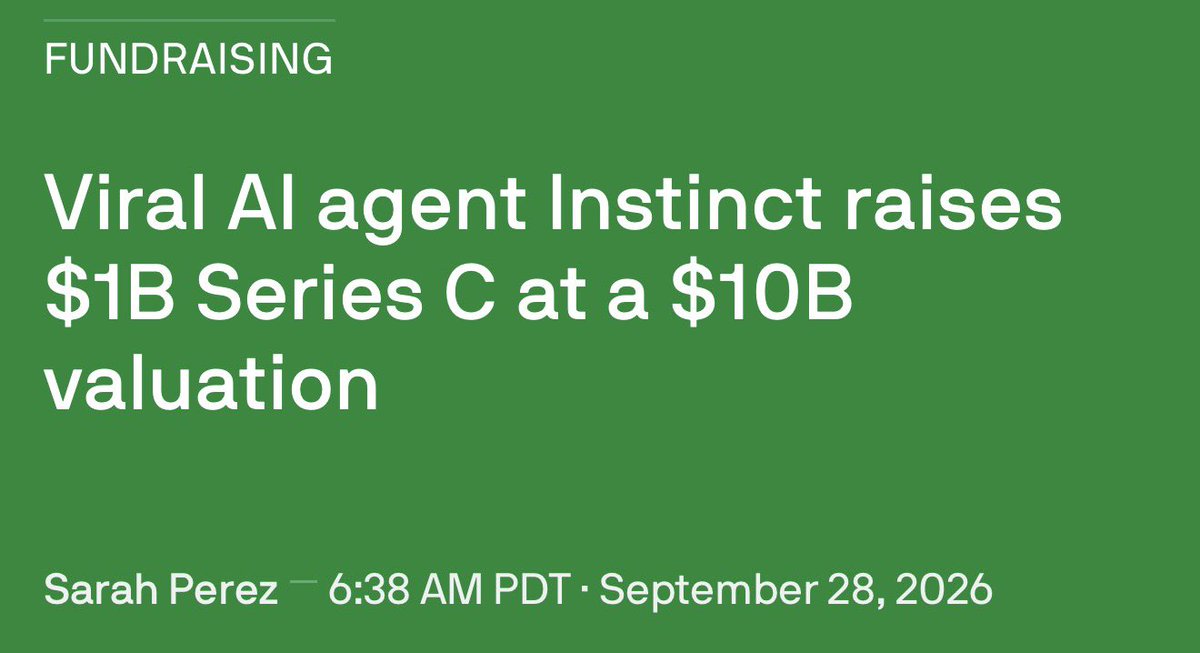 mickeymantled's tweet photo. If you’re not familiar with instinct and @noahrshinn 

His story is literally the dream

Created an ai agent so viral that they just raised 1b cash a few days ago 

He’s 23 

Working solo 

And the agent slaps I been using it for a month ish 

But a story you love to see there’s a billion dollars in your computer you just gotta hit right buttons