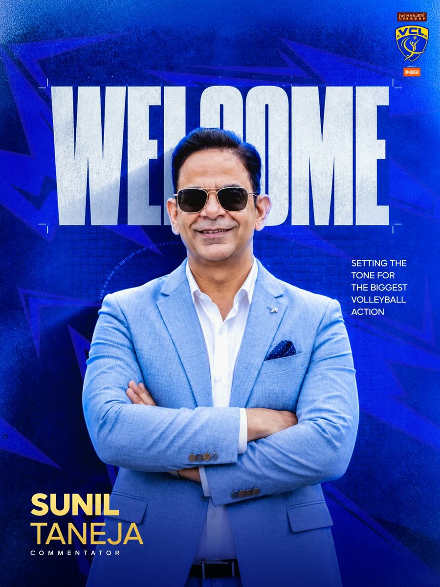 VolleyballLeag's tweet photo. A voice that knows the game. A presence that elevates every rally. 🎙️🏐
Welcoming Sunil Taneja to the Volleyball Championship League commentary team — ready to bring every point, every moment and every emotion to life.

#VolleyballChampionshipLeague #VCL2026 #SunilTaneja https://t.co/o3c9rxqT3C