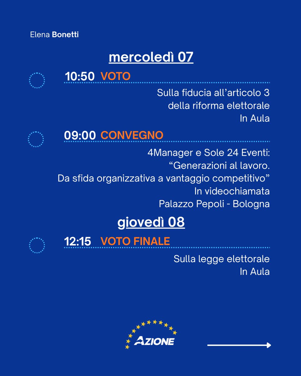 elenabonetti's tweet photo. Highlights.
I principali appuntamenti della mia agenda,
dal 5 all’11 ottobre. https://t.co/6JL3kdOyK0