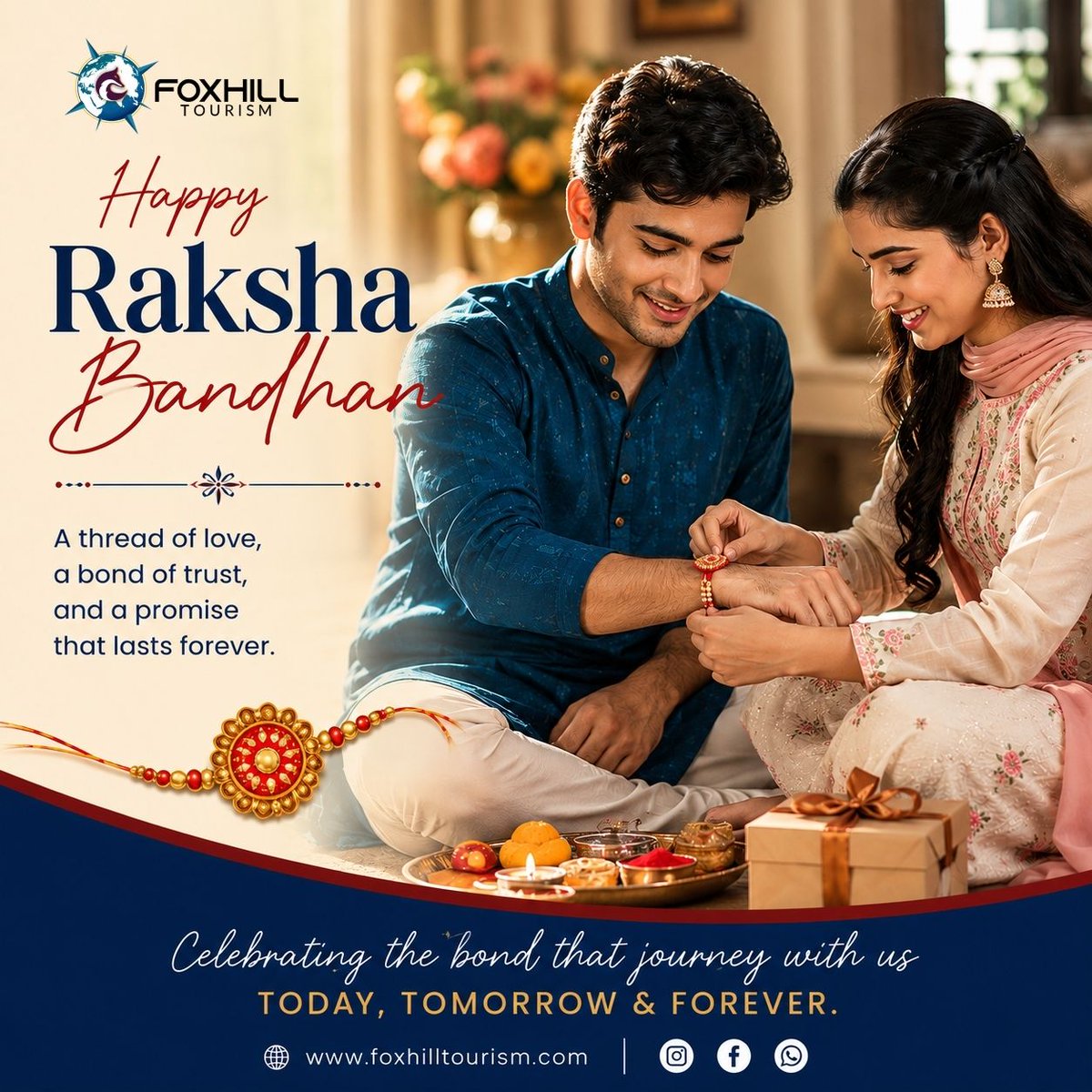 Carloos1993's tweet photo. The best Rakhi gift this year? A trip with your sibling. Memories last longer than anything you can wrap in a box. Happy Raksha Bandhan from Foxhill Tourism. Tag your sibling and plan a trip together. https://t.co/Y8CjkwpLYh