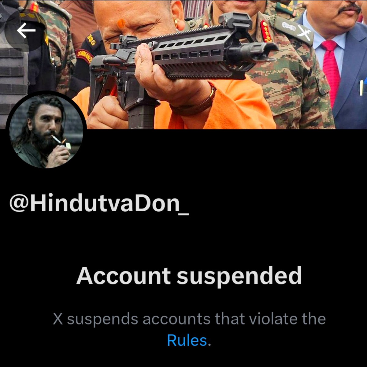 SaffronKingg_'s tweet photo. My main account @Hindutvadon_ is suspended bcz of mass reporting by Congressis &amp; Pakistanis 

Pls fllw my this account for now 🙏 https://t.co/xBkkd9k703