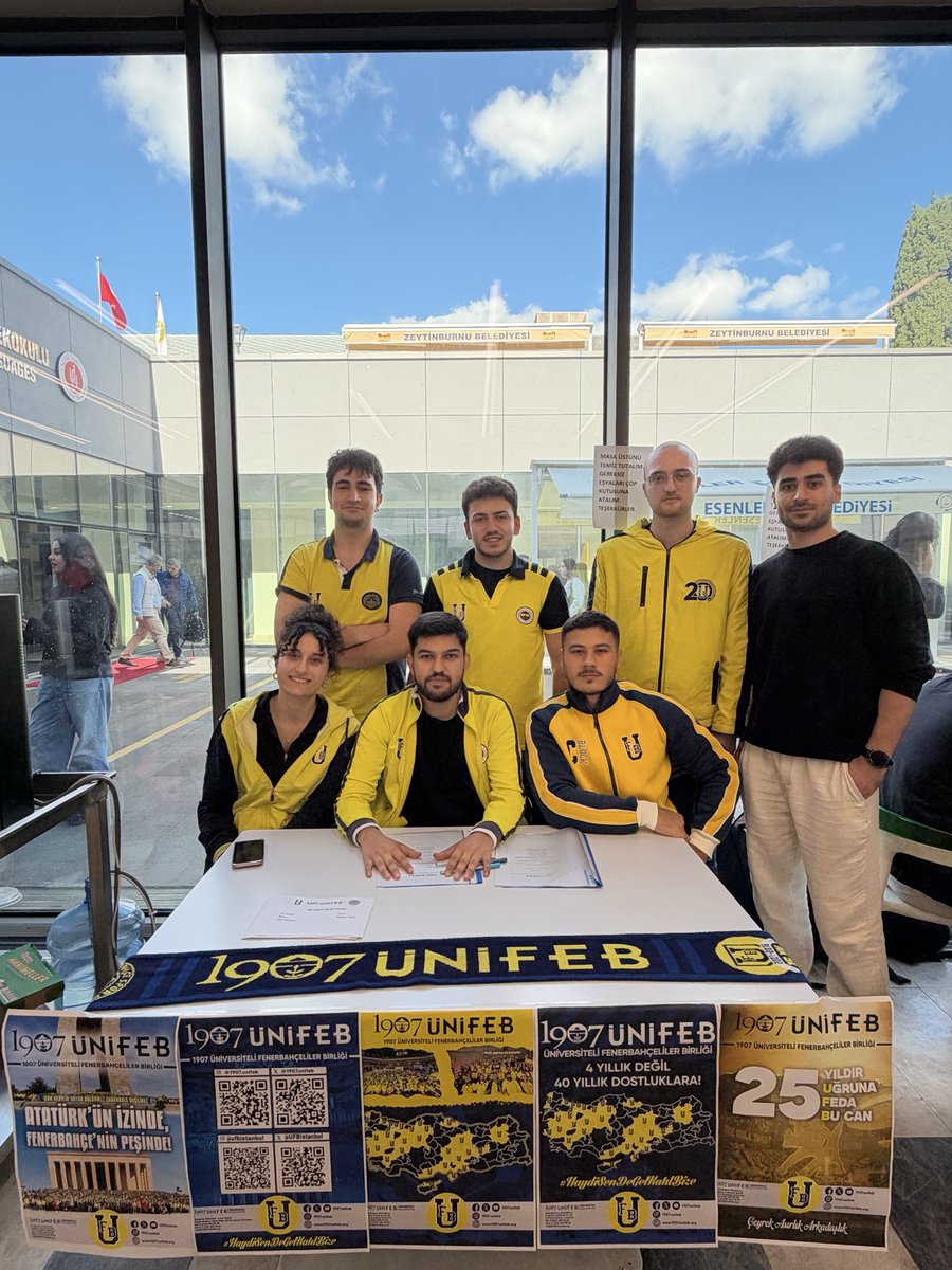 UFBIstanbul's tweet photo. 1907 ÜNİFEB İstanbul Üniversitesi örgütlenmesi olarak 2026-2027 Güz Dönemi Stant çalışmalarımızı İletişim Fakültesi kantininde sürdürmekteyiz. Tüm Fenerbahçeli arkadaşlarımızı bekleriz.
#HaydiSenDeGelKatılBize https://t.co/G3I5Ldsdhr