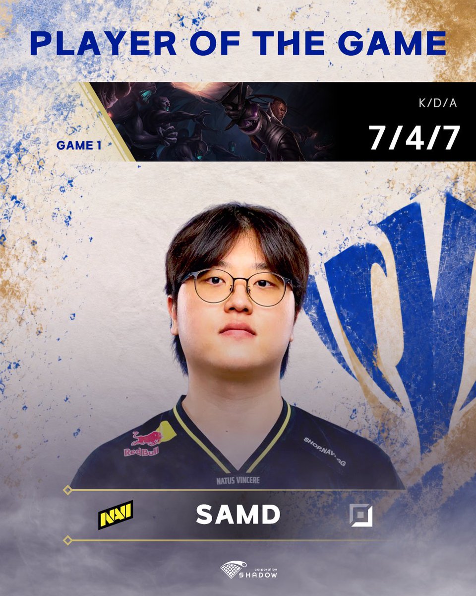 ShadowCorpAgent's tweet photo. [2026 Demacia CUP POG : @HansSamD2001 in #NAVI]    

2026-10-05 #DemaciaCup
#NAVI vs #FLY (Game 1)
  
Please give him a lot of support🙏 

#Shadowcorp #SamD #Esports #Agency https://t.co/14MlMyRnvV