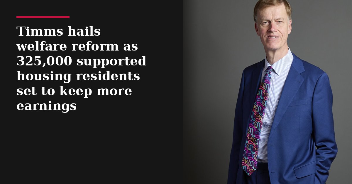 LabourHome_'s tweet photo. 🏠

More than 325,000 people in supported and temporary housing can keep more of what they earn under reforms taking effect today.

Social Security minister @stephenctimms said the change removes a cliff edge that could leave people worse off when they increased their hours.

“For too long, the system has been doing the opposite of what it should,” he said.

Read more 👇
https://t.co/E4z9D5pthc