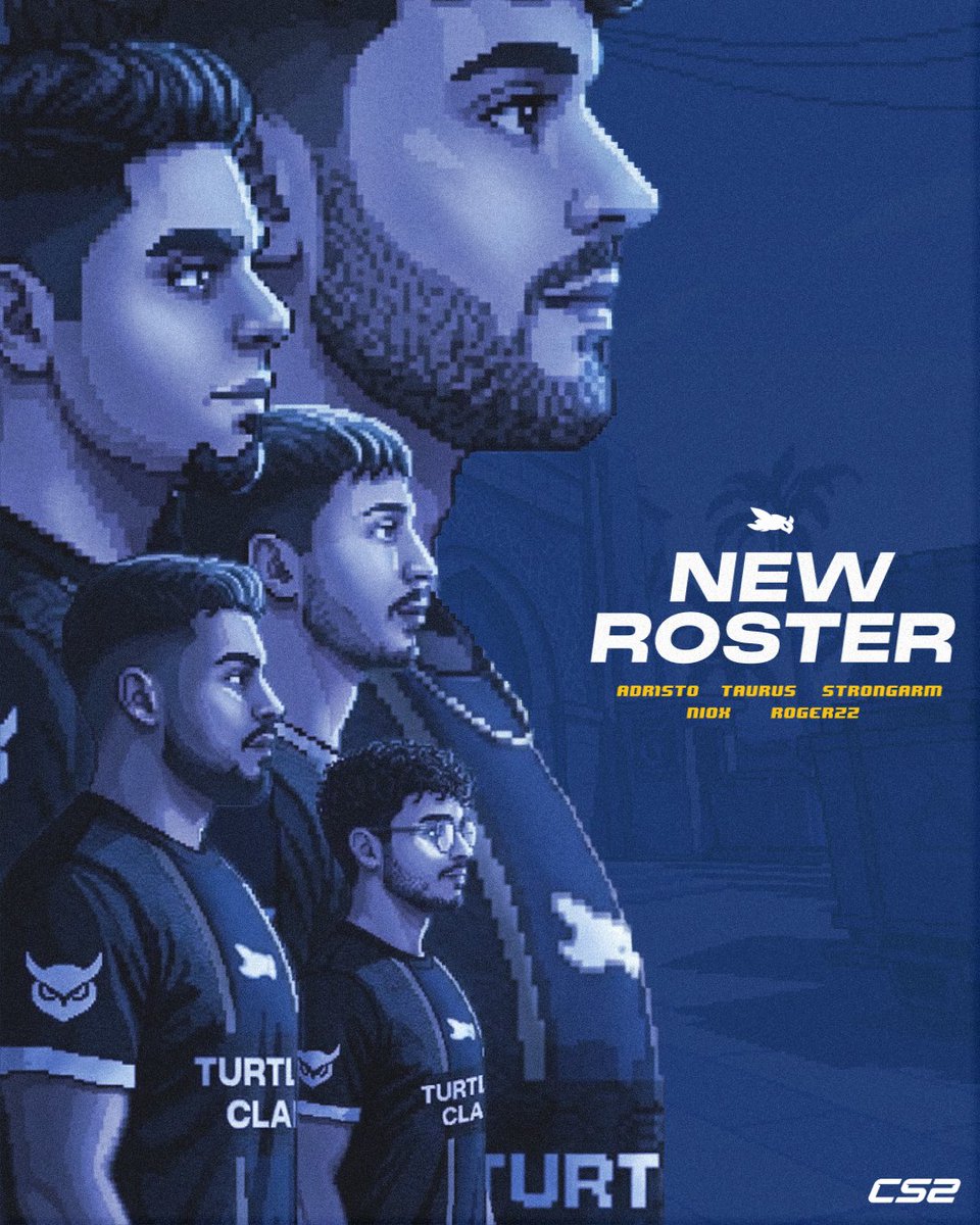TurTlesClan_'s tweet photo. 🚨MÁS VALE TARDE QUE NUNCA🚨

Tenemos caras conocidas y nuevos talentos🚀

Os traemos el nuevo roster que nos representará en @ESEA Entry:

🐢 @CSTauruS 
🐢 @adr1sto 
🐢 #strongarm
🐢 @nioxcs_ | Stand-in
🐢 #roGerzzcsgo | Stand-in

👔 @VegetalNunoG | Coach

Tenemos dos stand-in ayudándonos en este principio de season, pero nosotros no paramos 💥

Seguimos con el mismo objetivo: GANAR💪

#CS2 #GOTC 🐢