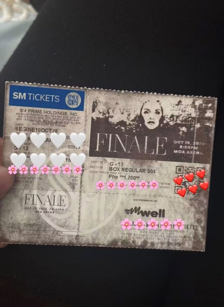 Joywvsree's tweet photo. I’m now selling my Regine con tix. 😭😭
Mukha lang basura kasi naiwan ko sa bag, but this is legit.

₱1,000 na lang!

Bilhin nyo na hahaha

RFS: May other errands ako.

Trece cavite

#regineco https://t.co/wnDhEp7p8i