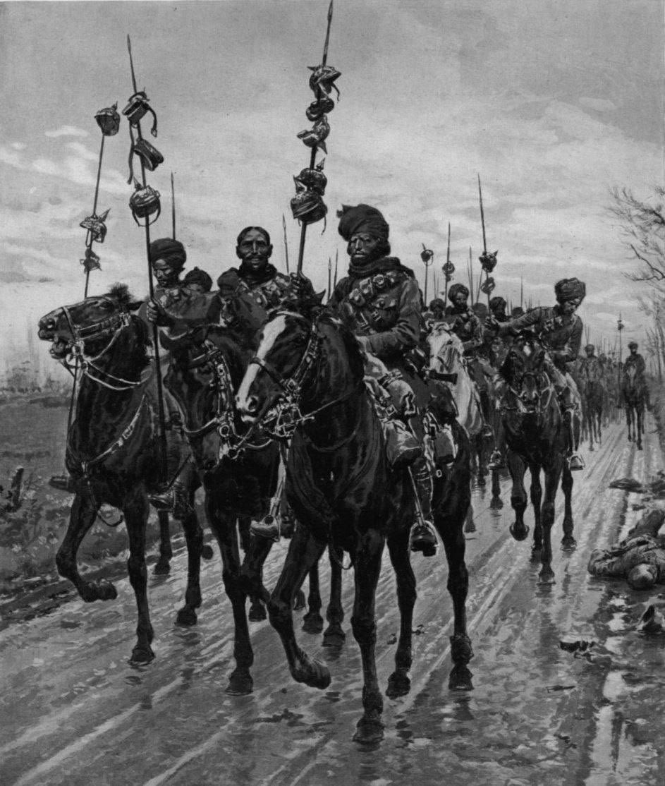 Yodhaa_warrior's tweet photo. Here’s Indian lancers returning with Nazi helmets as war trophy, WW2.

we kicked the arses of biggest white nationalist of all time - Nazis.

What are you? https://t.co/15VTo32w8K