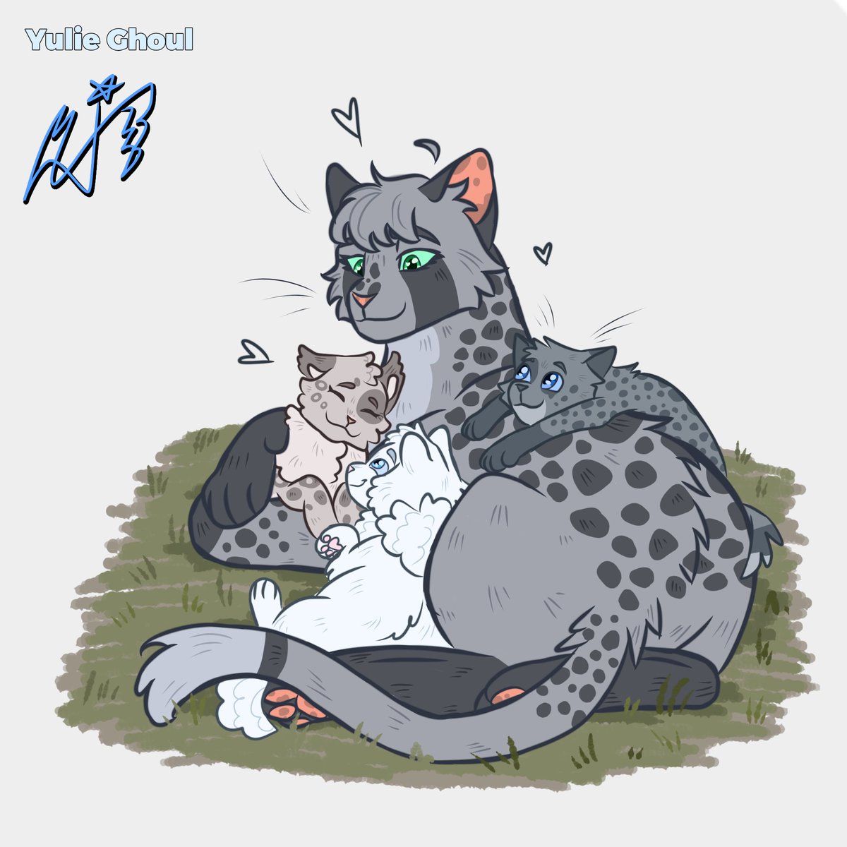 YulieGhoul's tweet photo. Warrior Cats Inktober
Day 5 - A Queen
Brindleface and her babies 💙
#warriorcats #wc https://t.co/3JUG178mJe