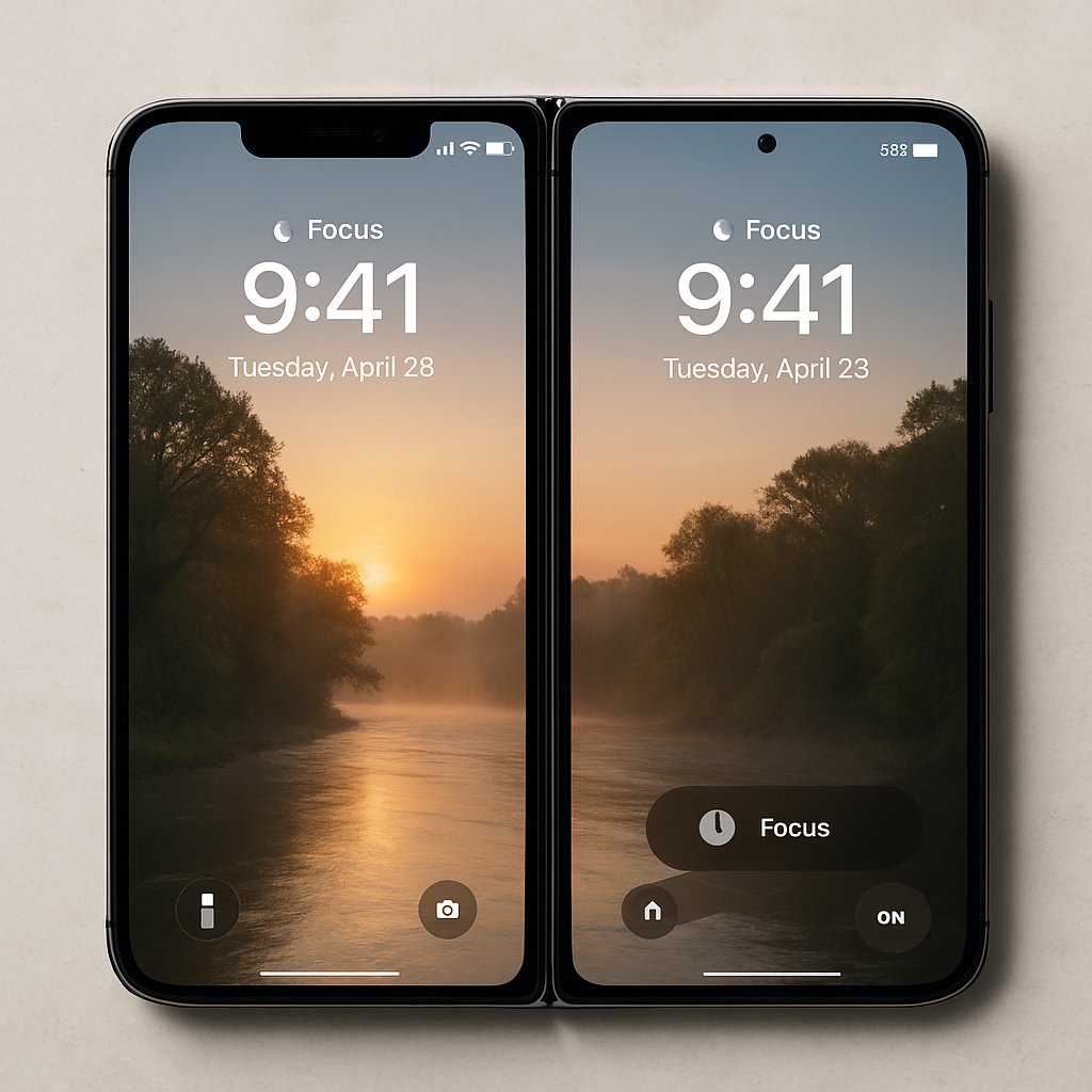 dailytechonx's tweet photo. Big UX change coming in iPhone Duo: unlock no more required for toggling Focus modes. New Lock Screen toggle + status bar indicator make distractions easier to handle. #iPhoneDuo #iOS27 #FocusMode #LockScreen #UX

#iPhoneDuo #iOS27 #FocusMode #LockScreen #UX #Apple

https://t.co/5EB4sC1IaW