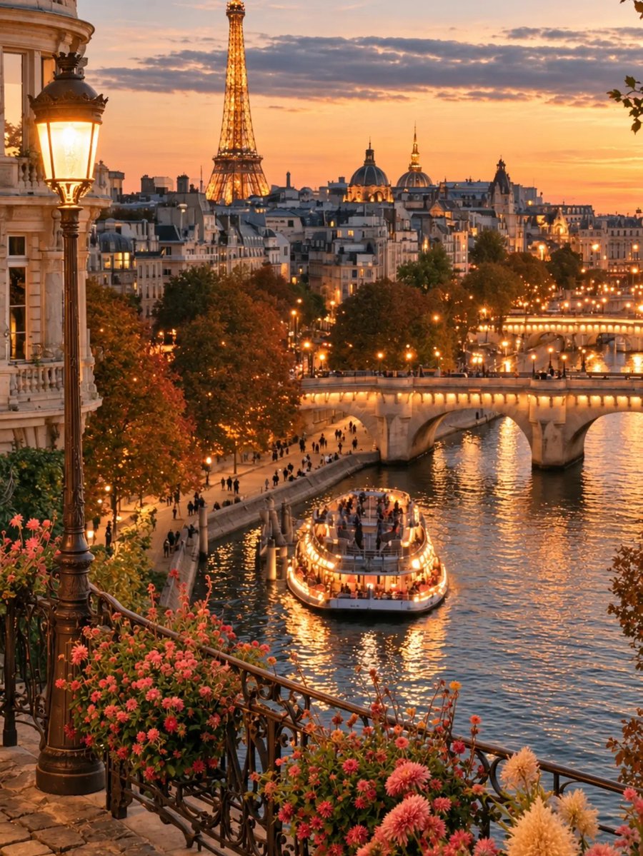 NatureRoot88's tweet photo. Sunset in Paris France 🇨🇵 https://t.co/Ix6d74jhWO