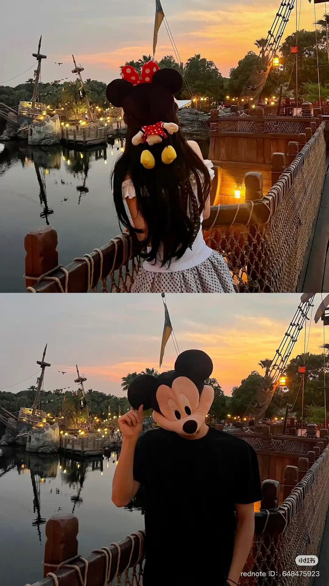 Mayochan_025's tweet photo. ディズニー行ったらファンキャップかぶって撮りたいカップルフォトアイデア4選✨️ https://t.co/SC1t6huLuh