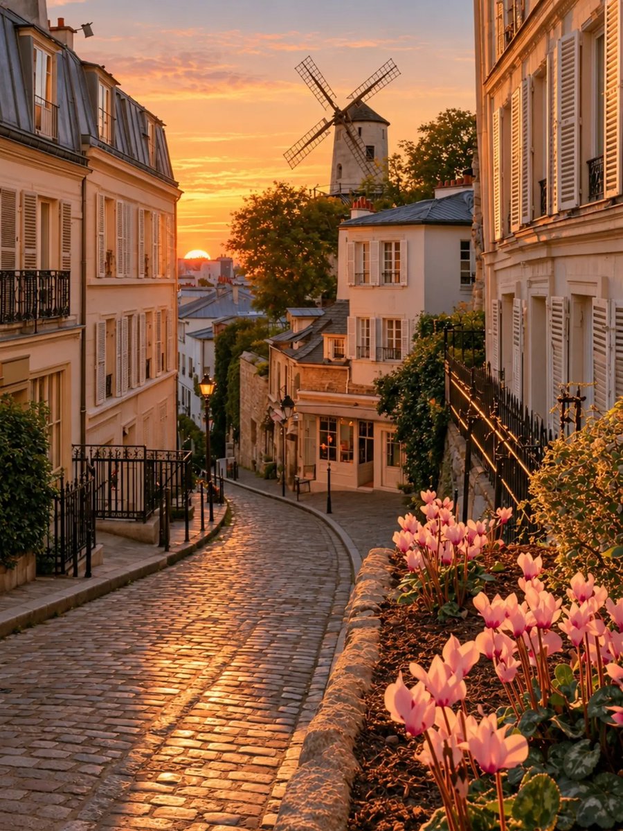 NatureRoot88's tweet photo. Sunset in Paris France 🇨🇵 https://t.co/Ix6d74jhWO