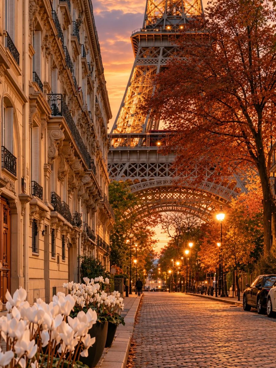 NatureRoot88's tweet photo. Sunset in Paris France 🇨🇵 https://t.co/Ix6d74jhWO