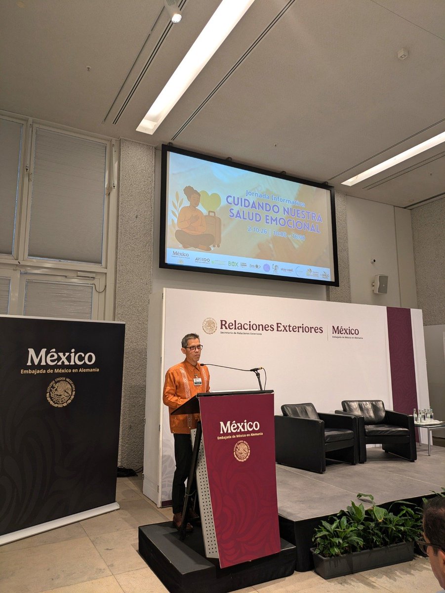 EmbaMexAle's tweet photo. Albergamos nuestra tradicional jornada de protección preventiva sobre salud emocional, con expertas, aliadas y organizaciones locales. Abordamos cuestiones sobre la salud mental, el duelo migratorio y la interculturalidad, así como el apoyo que brinda la Embajada.
@IME_SRE https://t.co/NUdLTobu7F
