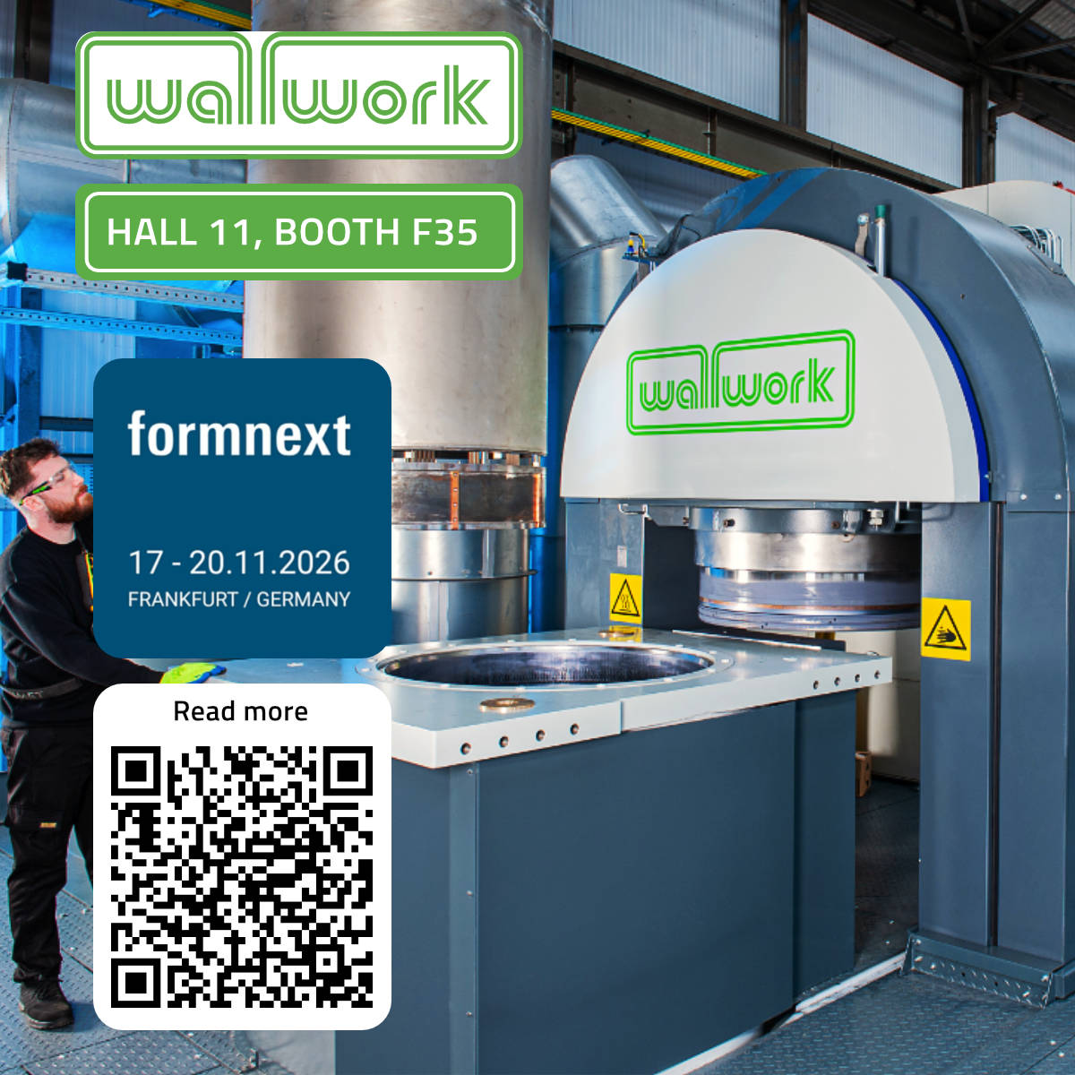 WallworkHT's tweet photo. Visiting #Formnext? Put #Wallwork stand F35 into your diary now. Wallwork operates two advanced Quintus Technologies hot isostatic presses. This gives manufacturers increased capacity, repeatable processing & greater continuity for AM, PM & cast parts. https://t.co/QAZeRs9Egy https://t.co/mJTX2KBWcy