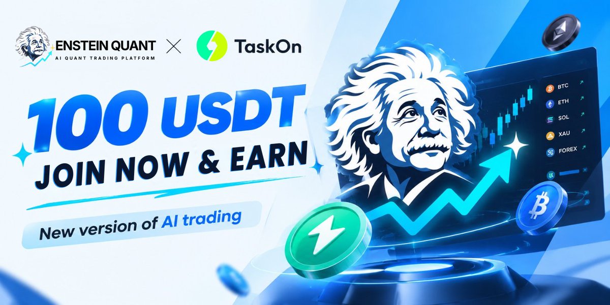 einstein_io's tweet photo. JOIN EINSTEIN QUANT MINIGAME AND WIN 100 USDT 

Einstein Quant is an AI-powered trading platform. Join our first-ever event and be among the first to explore what we’re building.

📍Detail: 
Total Prize Pool: 100$ 
Time: 04/10 -> 11/10
Link event: https://t.co/vqTSOO1B92
Complete all tasks to qualify for the giveaway.

🎁 What makes this campaign worth joining?
- 20% OFF discount code for eligible plans
- Weekly campaigns & exclusive activities
- Dedicated support for VIP / paid users
- VIP users may be eligible for higher-value rewards in selected campaigns

JOIN NOW !