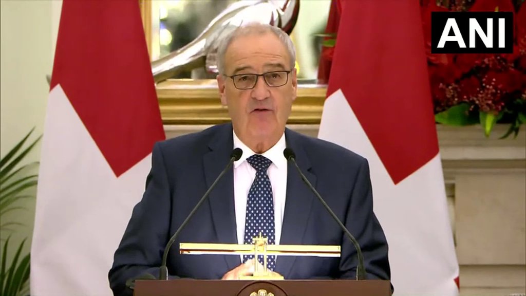 ANI's tweet photo. Delhi | President of the Swiss Confederation Guy Parmelin says, "India is becoming a key actor in global governance and plays an increasingly important role geopolitically. Considering the growing fragmentation, Switzerland values India’s commitment to dialogue and cooperation, as well as its active engagement in international forums. For us, close and dynamic partnerships with important actors like India are essential to strengthen multilateral cooperation and to address global challenges together. India’s hosting of the AI Impact Summit in New Delhi in February 2026 is just one example of its leading role in addressing emerging issues. Switzerland is pleased to build on this engagement by hosting the next AI Summit in June 2027..."

(file pic)