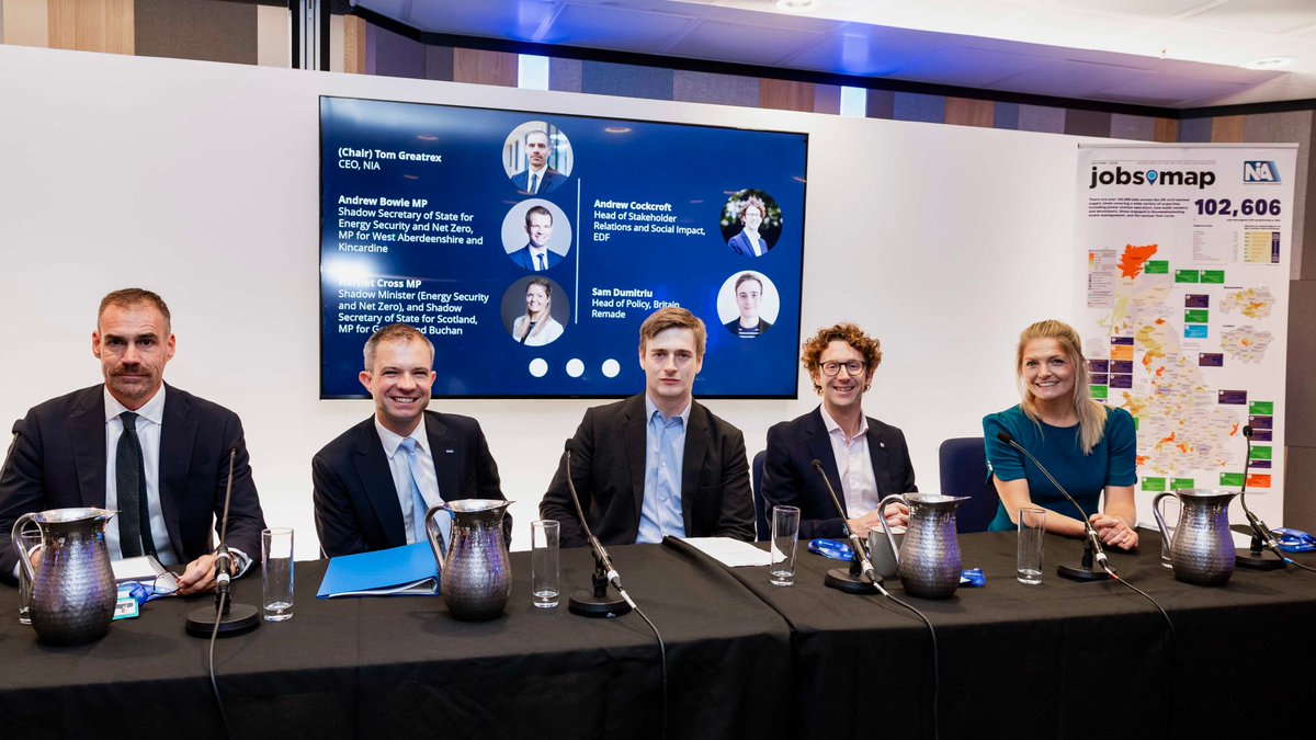 TotalPolitics's tweet photo. A packed, engaged room for our @NIAUK fringe on the future of UK nuclear energy. Thank you to @AndrewBowie_MP, @HarrietCross_MP, @tomjgreatrex &amp; everyone who joined us to explore nuclear’s role in energy security, jobs, investment &amp; growth.

#CPC26 https://t.co/D35kRaHUHf