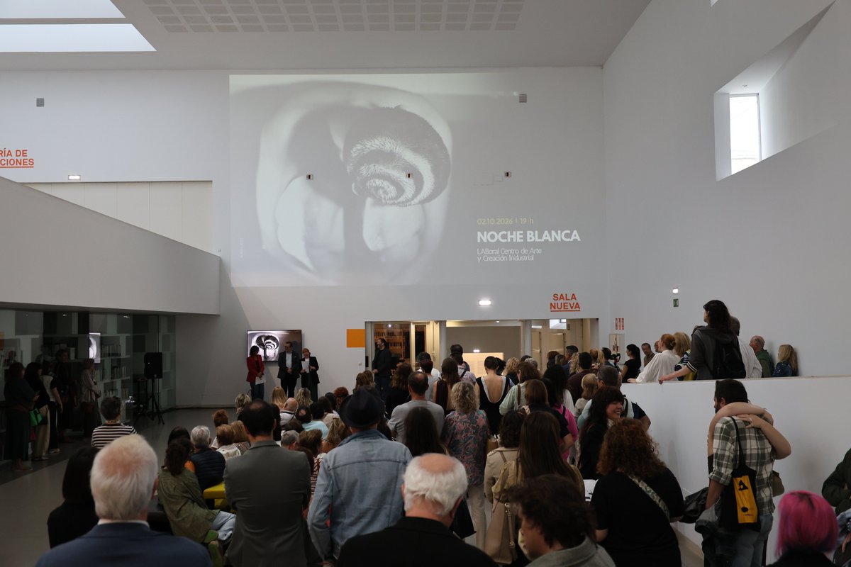 LABoral's tweet photo. Gracias a todas las personas que os acercasteis el viernes a disfrutar del programa de la Noche Blanca en LABoral Centro de Arte. ❤️✨

Si no pudisteis venir, os recordamos que la exposición "Interdependencias" puede visitarse hasta el 06/02/27 y "Cambiantes", hasta el 27/03/27. https://t.co/GFVfWdONcf
