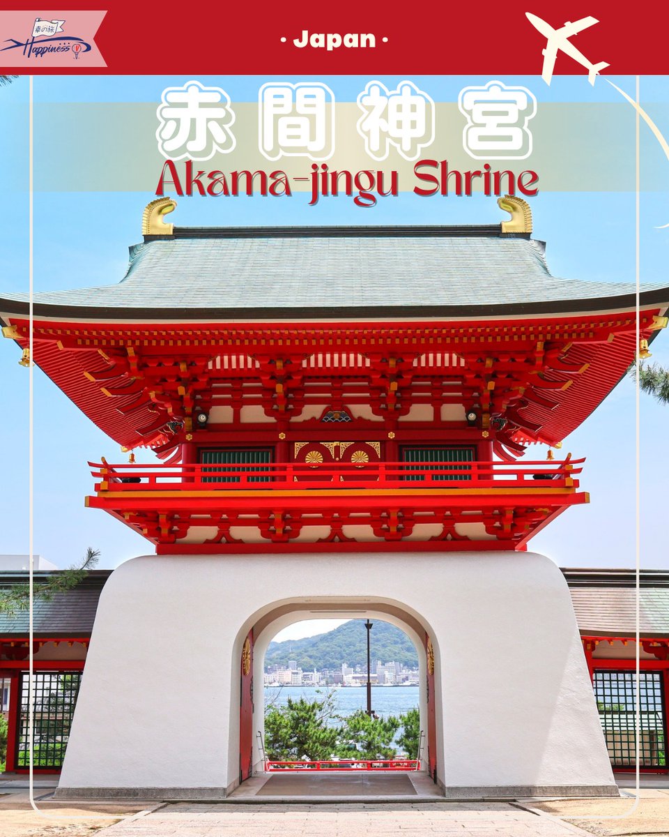 14Bastos's tweet photo. Akama-jingu Shrine in Shimonoseki feels like a fairytale sea palace. See the vibrant red Suitenmon Gate, honor Emperor Antoku’s poignant legacy, and enjoy sea breezes with views of the Kanmon Bridge. https://t.co/ooWbNJ8JZO