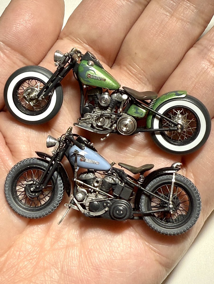 Star_k32075459's tweet photo. #プラモの拡大画像を上げよう
1/35のバイク。ディテール追加したり、、フレームから造り直したり、、のカスタム❤️‍🔥 https://t.co/reiENXLYwO
