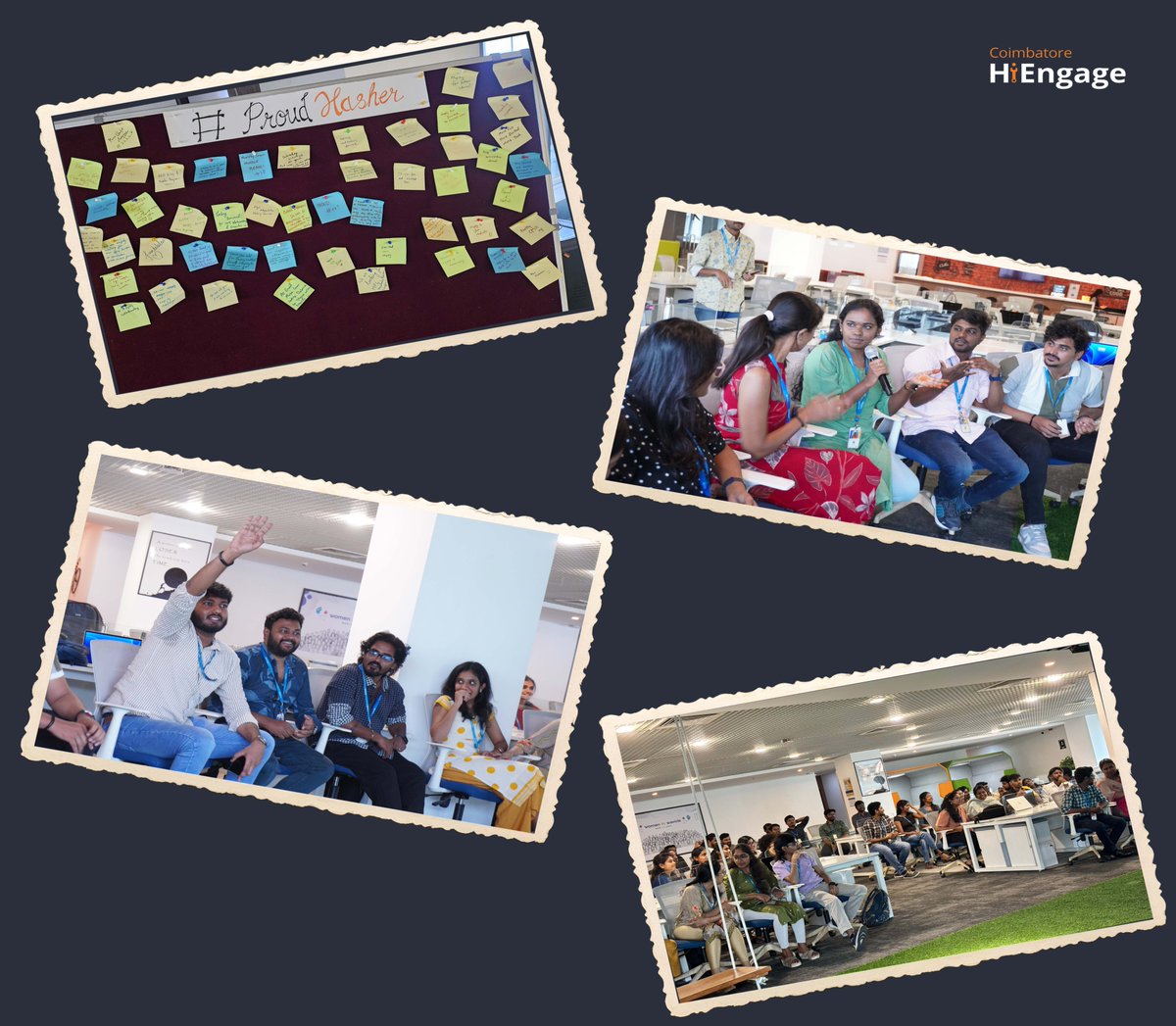 HashedIn's tweet photo. First Office Chronicles in Coimbatore!
The day began with Hiengage introduction &amp; a Fireside Chat b/w leaders &amp; our new Coimbatore Hashers!  Next was a HiEngage session- fun quiz, yummy food, &amp; great conversations. Here’s to what’s ahead!
#HashedInByDeloitte #Coimbatore #HiEngage https://t.co/aAwxwwfgYt