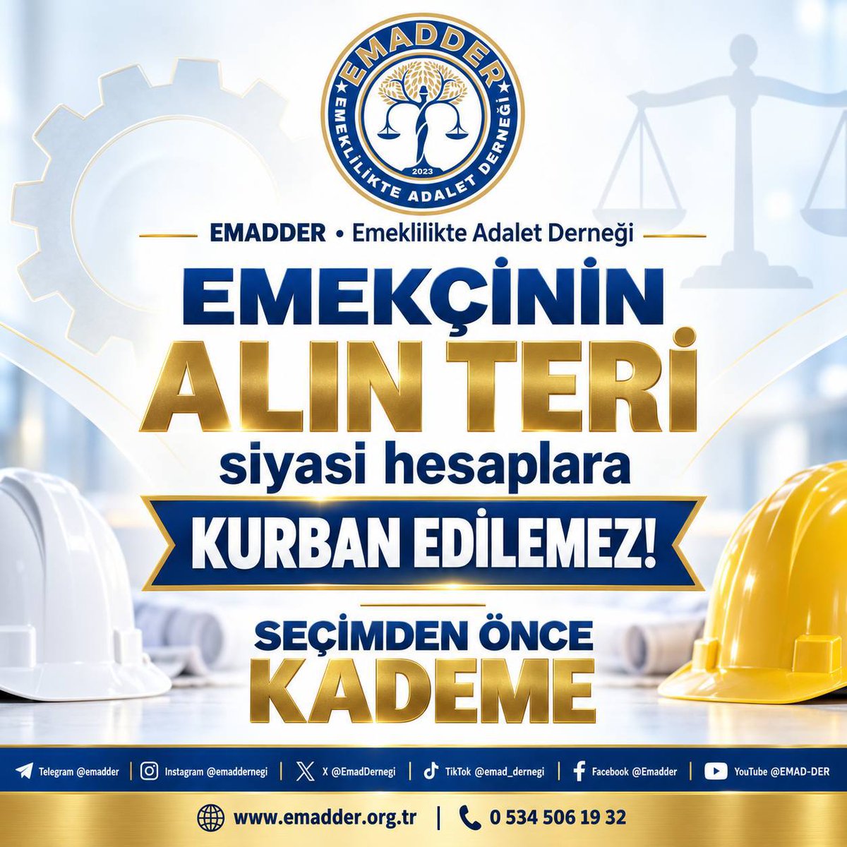 ISIK_70_'s tweet photo. Bir ülkenin geleceği adaletle büyür.
Ama siz, 08.09.1999 sonrası işe başlayan milyonların umudunu bir yasayla bir günle söndürdünüz.
Şimdi düzeltme zamanı: Kademeli emeklilik sistemi seçimden önce meclise gelmeli!
 #ArtıkVerinKademeyi https://t.co/sbqCl5dWCl