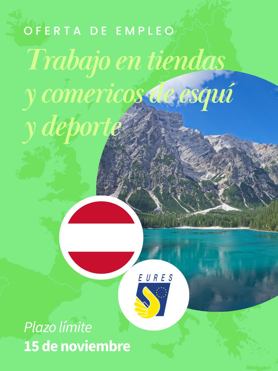 SAEmpleo's tweet photo. 🇪🇺 ¿Quieres trabajar en Europa?
El nuevo boletín de #EURESAndalucía reúne oportunidades en:
🇩🇪 Sanidad
🇦🇹 Turismo y comercio
🇳🇴 Transporte
🇮🇪 Educación infantil
🇸🇪 Sanidad
➕ Ayudas a la movilidad, eventos de empleo y más ofertas.
👉 Consulta el boletín: https://t.co/aIE7LEllR4 https://t.co/b9cjrOKKWo
