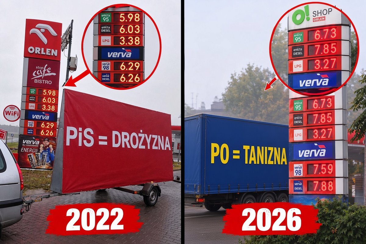 Lukasz_Bonzel's tweet photo. Dzięki Tuskowi jest tak tanio, że Diesel jest tylko droższy o 1,82 zł, niż wtedy, jak było drogo 🤡 https://t.co/zjRe77UdKO