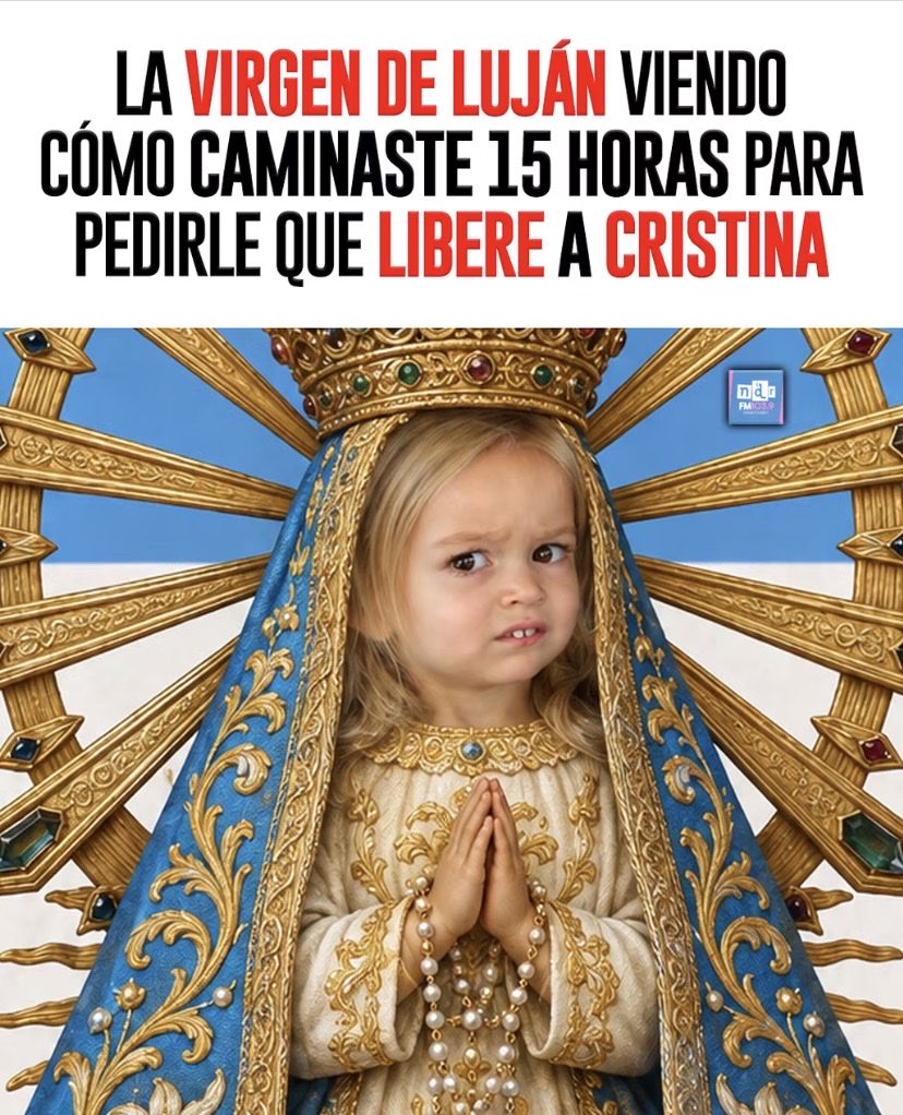 osvagoya's tweet photo. O la  virgencita..  o Cristina, decidite!
Ambas son totalmente incompatible! https://t.co/6S7iRFlqw7